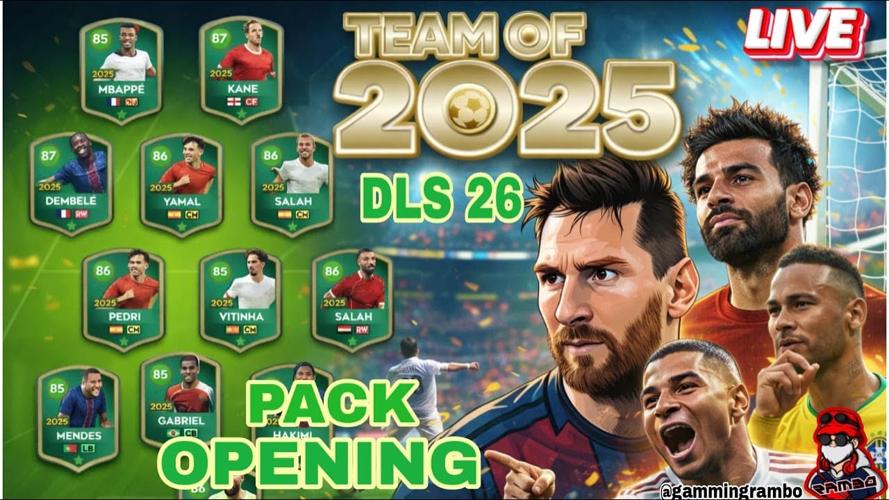 🔴DLS 26 LIVE | Team of 2025 PACK OPENING + January Vase EVENT Gameplay 🔥