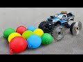 Experiment: Traxxas Xmaxx SAW BLADE WHEELS VS Balloons