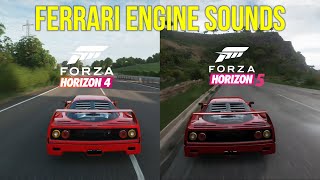 FERRARI FH4 vs FH5 ENGINE SOUND COMPARISON by man's best comrade 1,644 views 2 years ago 10 minutes, 57 seconds