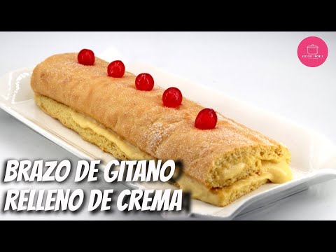 Brazo de gitano relleno de crema pastelera