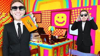 Crazy 10,000 Sticky Note Prank on Game Master Inc. Leader Mr X at Hacker Mansion!