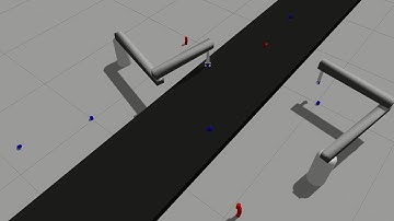 Collaboration of two SCARA robots with collision avoidance and task distribution