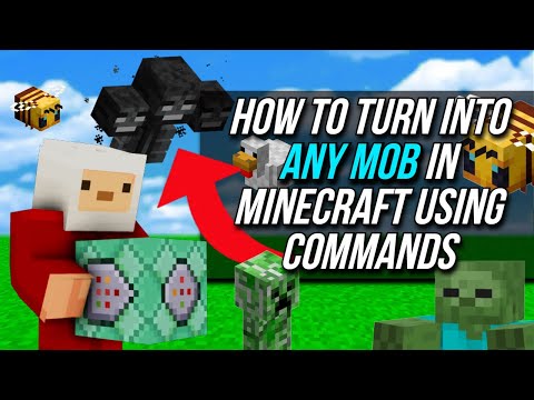 ✔️ How To Turn Into Any Mob In Minecraft Using Commands - Command Block Tutorial - (Bedrock Edition)