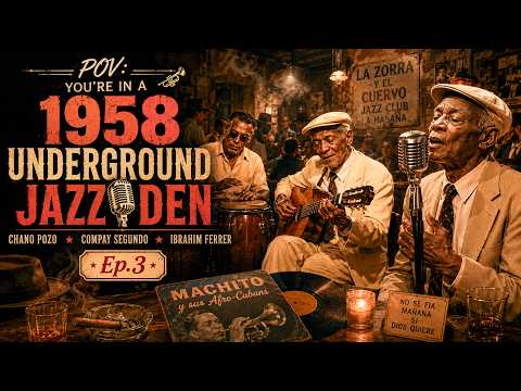POV: You're in a 1958 underground jazz den 🎙️ Chano Pozo, Compay Segundo, Ibrahim Ferrer (Ep.3)