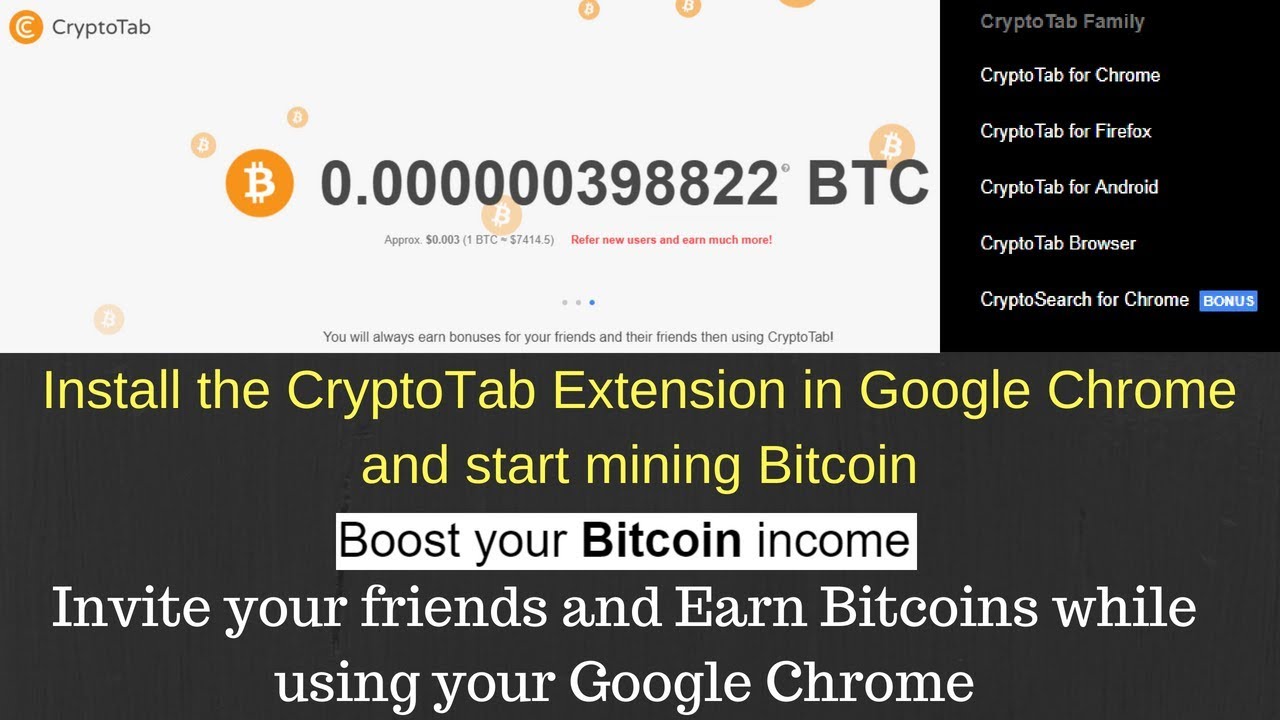 Mine Bitcoin With Cryptot!   ab A Chrome Extentsion - 