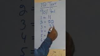 Real IQ Test | 1=11, 2=22, 3=33, 4=44, 5=55, 6=66,11=? | Intelligence Test screenshot 1