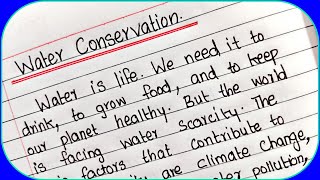 Water Conservation Essay || Essay on Water Conservation || Water Conservation Speech