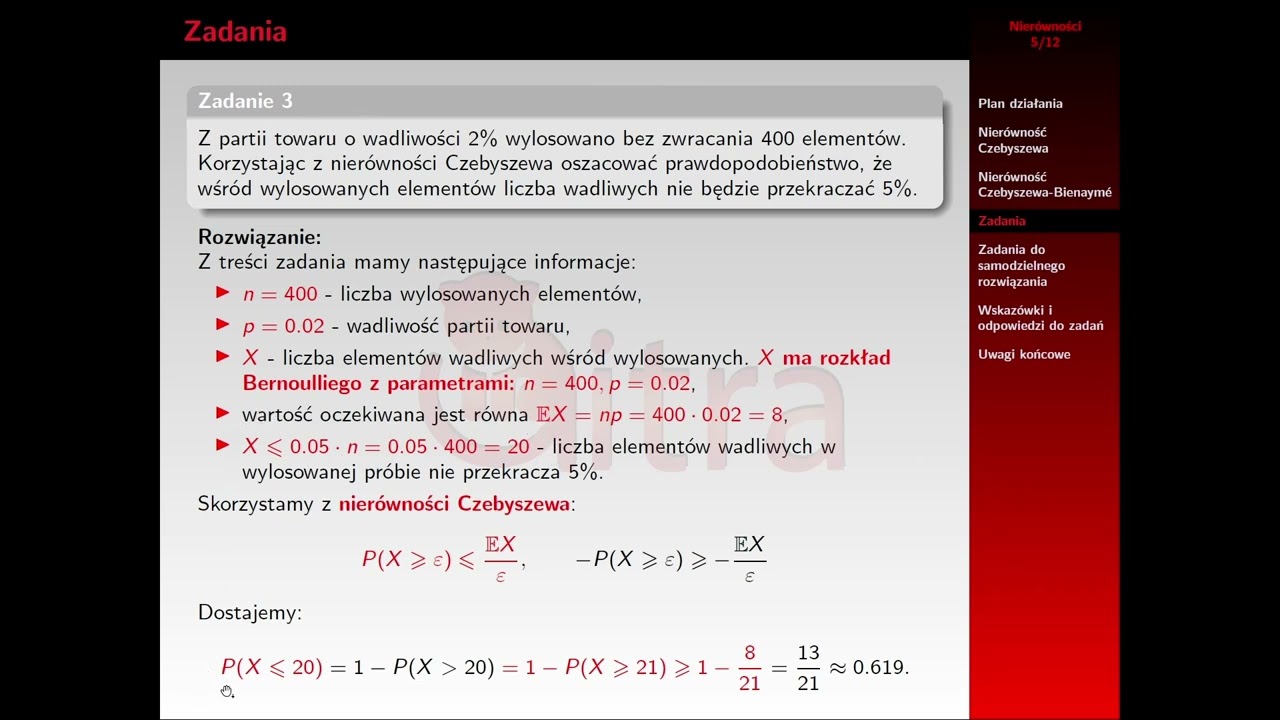 Rachunek prawdopodobieństwa #31 Nierówności związane z momentami