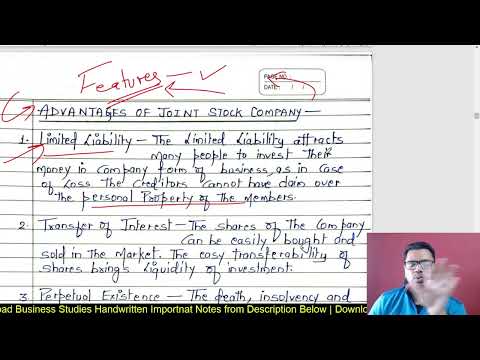 #17 Joint Stock Company Meaning, Features, Merits & Demerits | Business Studies | Class 11