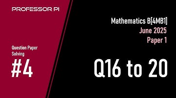 June 2025 Math B Paper 1 - Part 4︱IGCSE Edexcel QP Solving