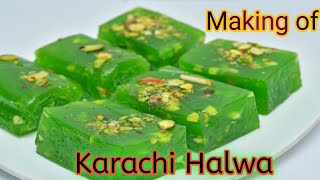 Super fast cooking of World famous Karachi Halwa/ Tasty Karachi Halwa Recipe/ Pakistan street food