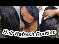 My straight hair routine  hair refreshmaintenance