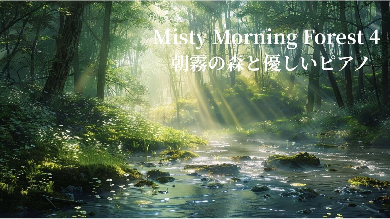 【朝のBGM】Misty Morning Forest 4 – 朝霧の森と優しいピアノ