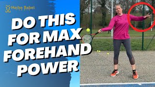 Tennis Players: Use your non-dominant arm correctly for maximum forehand power