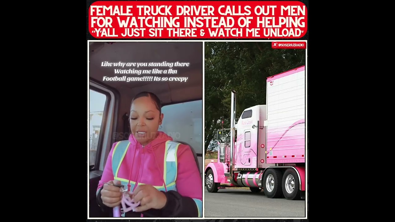 «Что вы за мужчины такие?» — женщина-водитель грузовика упрекает мужчин за то, что они просто наб...