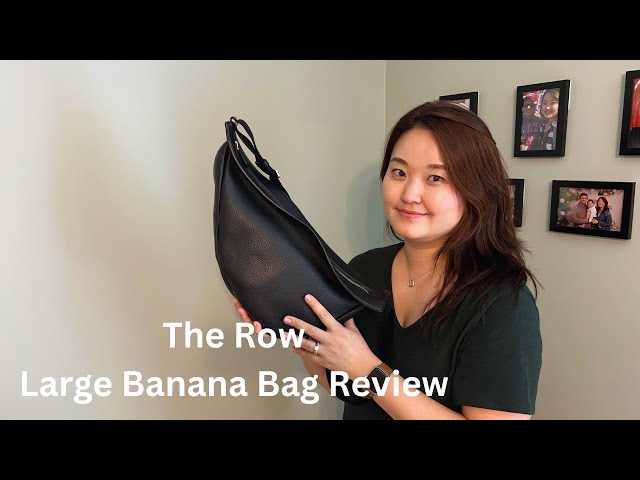 REVIEW - The Row small leather and large nylon Banana bag review. Price,  size, how to style. 