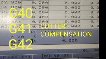 Cutter compensation G40, G41, G42 in tamil milling center