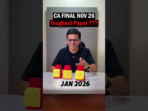 CA Final Nov 26: Which Paper Could Be the Toughest? 👀 | Paper Difficulty Prediction