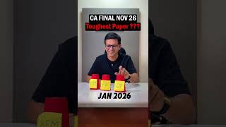 CA Final Nov 26: Which Paper Could Be the Toughest 👀 | Paper Difficulty Prediction