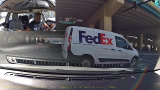 FEDEX Driver PLOWS through red light in Downtown Orlando 2/24/2022