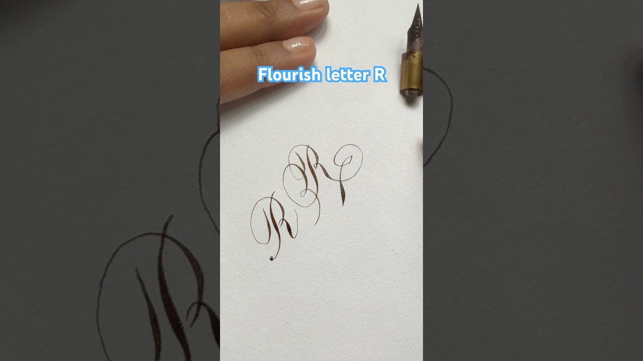 How I flourish letter R | #calligraphy #copperplatecalligraphy #flourishing #timeless