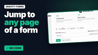 Gravity Forms Multi-Page Navigation: Clickable Steps & Back to Review | Page Navigation Add-On
