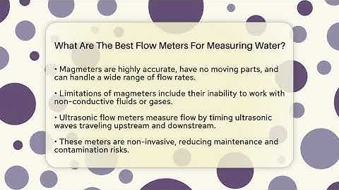 What Are The Best Flow Meters For Measuring Water? - Civil Engineering Explained