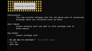 Famous CLI Currency Converter using TypeScript (Demo) Profile