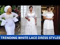 NEW 2026 TRENDING WHITE LACE ASOEBI DRESS STYLES COLLECTIONS FOR WOMEN 