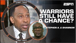 Stephen A. \& Shannon Sharpe AGREE on the Warriors’ playoff hopes 🍿 | First Take