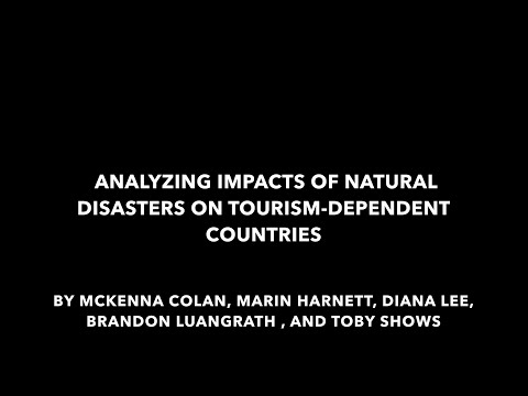 PRT 238 - Impacts Of Natural Disasters On Tourism-Dependent Areas