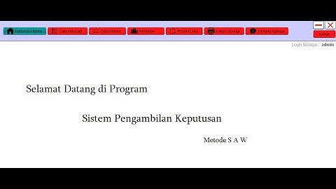 Aplikasi Sistem Pendukung Keputusan Pemilihan Alternatif Terbaik metode SAW Java Netbeans 5 Kriteria