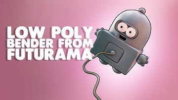 low poly bender from futurama