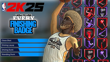 HOW TO USE EVERY FINISHING BADGE #nba2k #tutorial