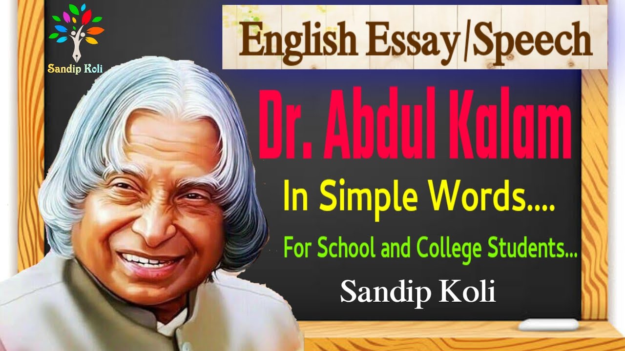 apj abdul kalam easy essay in english