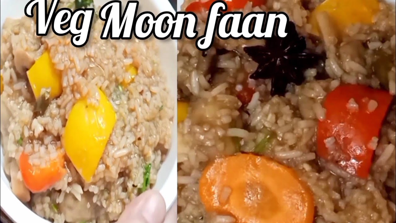 Veg Moon Fan Fried Rice (one - pot meal)/Moon Fan Fried Rice/Chinese ...