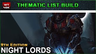 Thematic List Build: Night Lords - 9th Edition Warhammer 40k