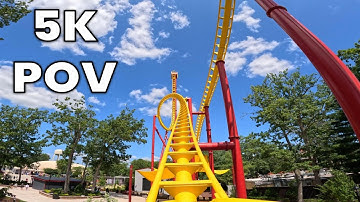 Flash: Vertical Velocity Front Row POV [5K] | Six Flags Great Adventure 2025