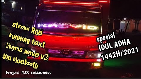 STROBO RUNNING TEXT VIN BLUETOOTH 140CM lampu strobo RGB wave v3  WS2811 WS1903 joatsy Indonesia