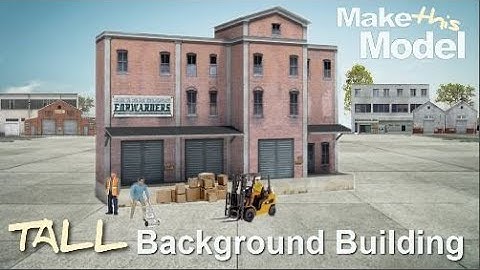 Realistic Scale Model Industrial Railroad Background Building From Paper |🔥