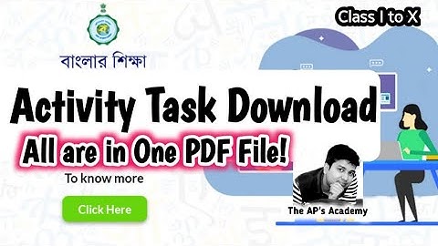 How to Download Model Activity Task from Banglar Shiksha Eportal | All are in One PDF File |