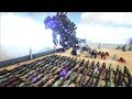 100 Giganotosaurs VS ARK Bosses | Cantex