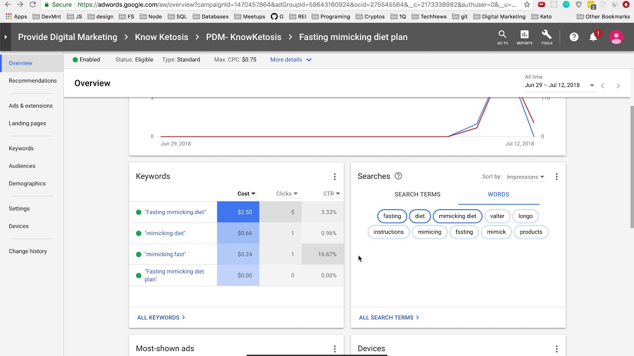 Google AdWords keyword cleanup YouTube