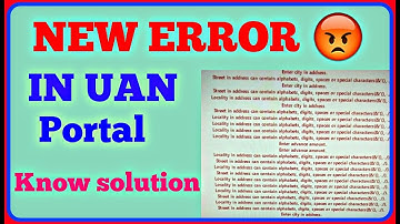PF Form New Error Locality in address can contain alphabets, digits, spaces or special character