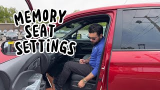 How to: Memory Seat Settings