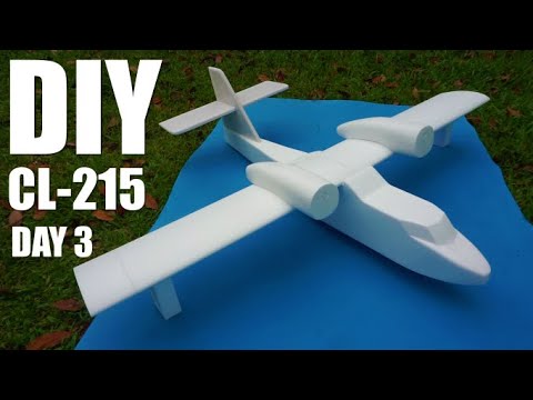 Diy CL-215 rc plane how to make rc plane cl-215 - Diy เครื่องบินบังคับวิทยุ CL-215 Water bomber