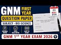 Bio Science Question Paper 🗞️ GNM 1st year #gnm #exam #bioscience #bapuparikshaparisar