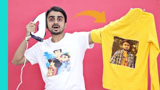 Apni Champa Ko T-Shirt Me Khud Print Karne Ka Jugaad !! How To Print T-Shirt At Home Using Iron