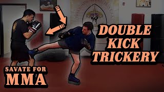 Efficient And Effective Double Kicking. Follow-Up, Jam, And Exit.