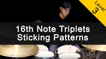 [FUNK] 16th Note Triplets Sticking Patterns Drum Lesson [Intermediate]